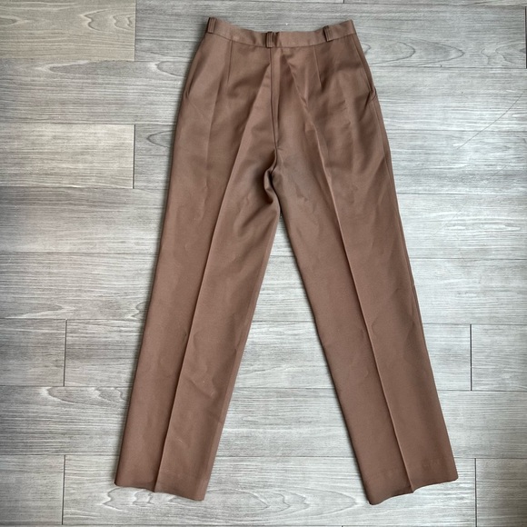 Vintage 70s Happy Legs Womens High Rise Brown Straight Leg Trousers Size S - Picture 4 of 5